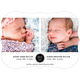 Black Circle Date Twins Photo Birth Announcements Image 3 of 6